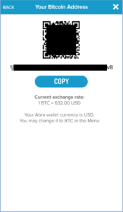 Abra bitcoin wallet - ShapeShift deposit - add money - receive bitcoin